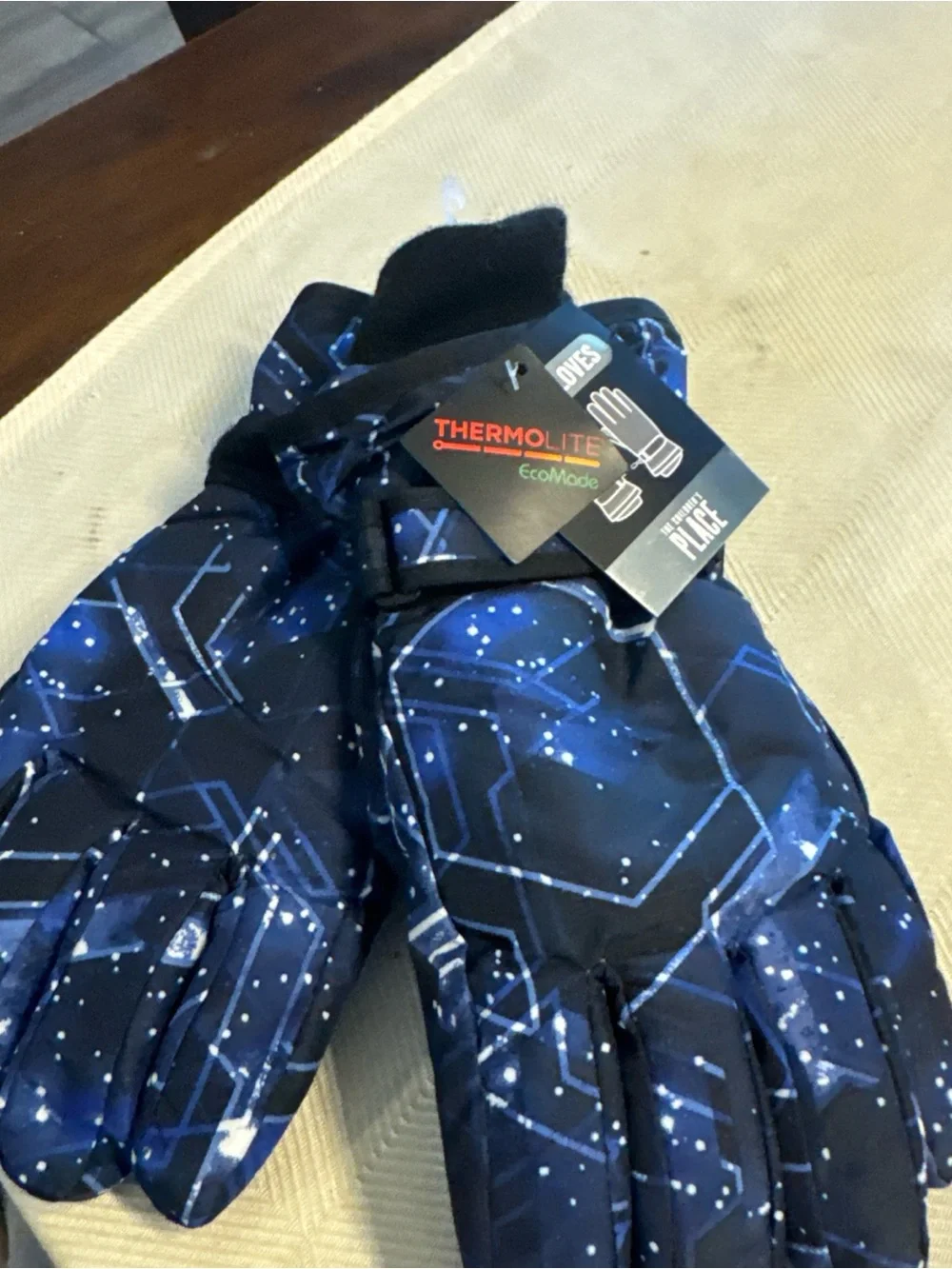 Thermolite Blue Galaxy Winter Gloves